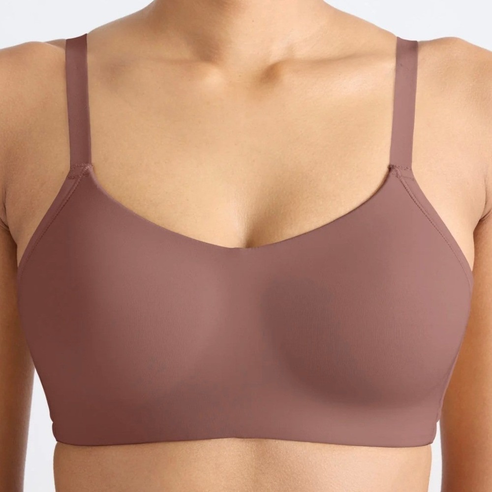 Knix XXL+ Wireless Bra One&Only Scoop Mauve Pink Seamless Adjustable Strap